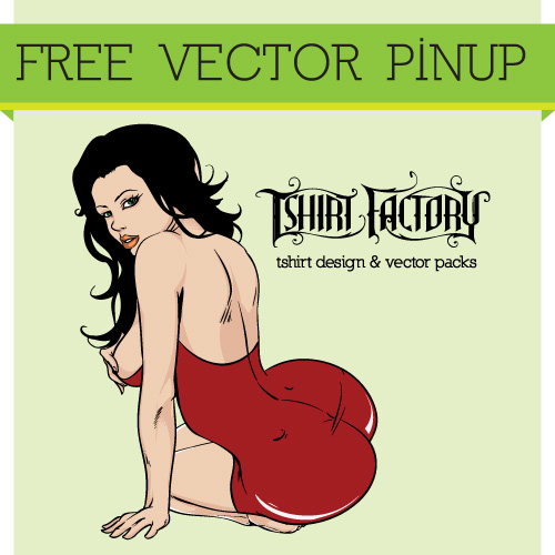 Free Vector Pinup 2 T-shirt design | Tshirt-Factory