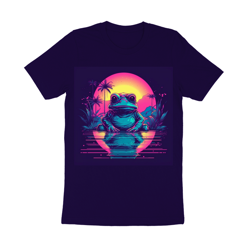 Synthwave frog