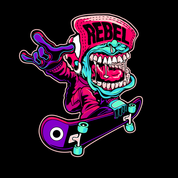 Cool Skateboarding Boy Vector Cartoon Character