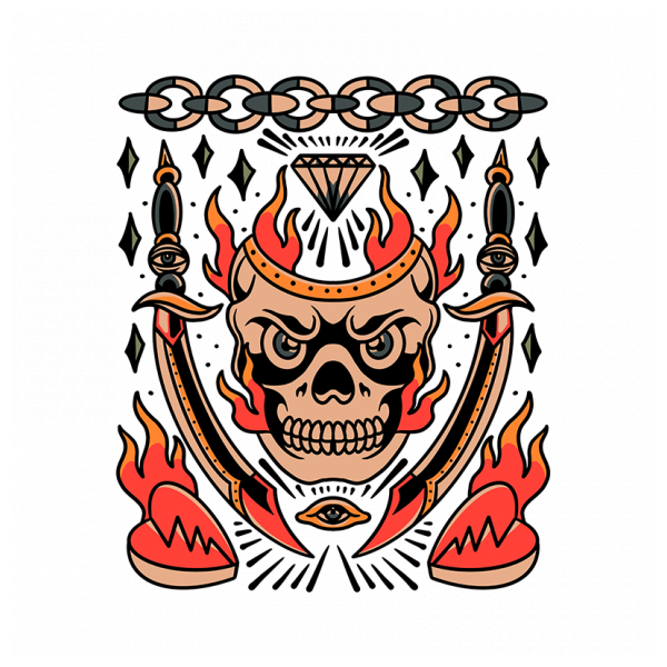 Mo Skulls 2 Tattoo Flash by BeeJayDeL on DeviantArt