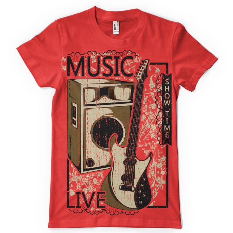 Live music T-shirt template | Tshirt-Factory