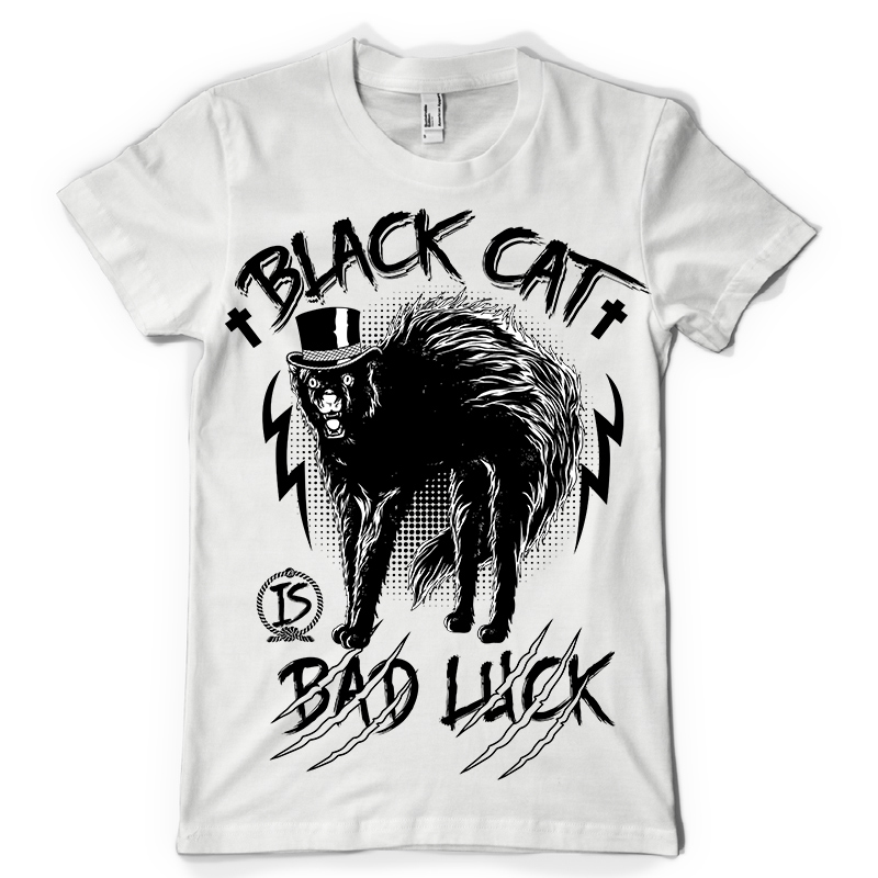 Black Cat T-shirt template | Tshirt-Factory