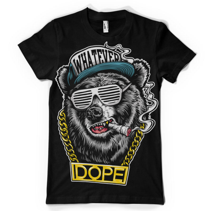 Hip hop bear Tee shirt design | Tshirt-Factory