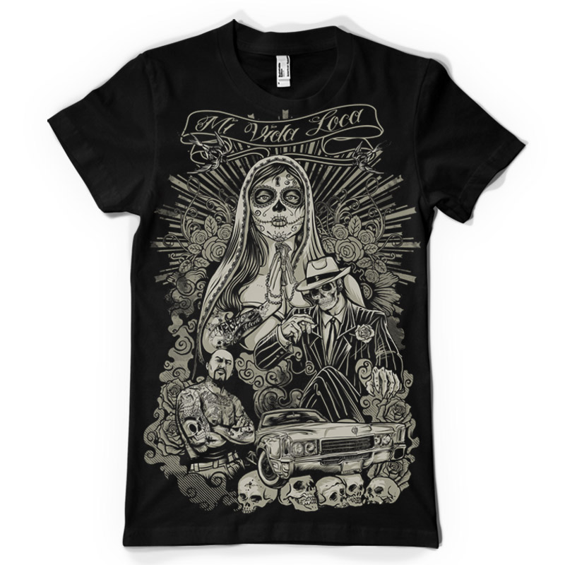 Mi Vida Loca T-shirt template | Tshirt-Factory