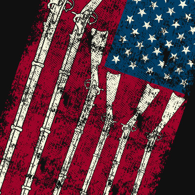 american flag gun t shirt