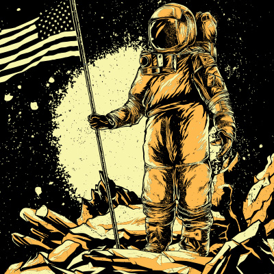The American Astronaut T-shirt template | Tshirt-Factory