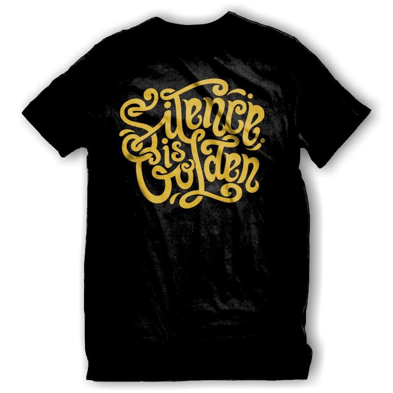 Silence is Golden T-shirt template | Tshirt-Factory