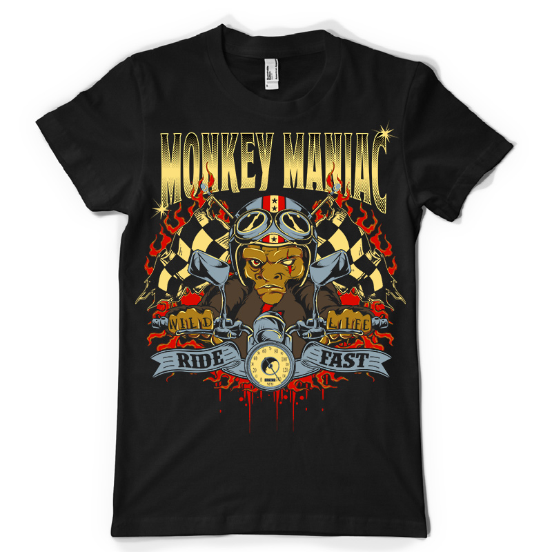 Monkey Maniac Graphic design | Tshirt-Factory