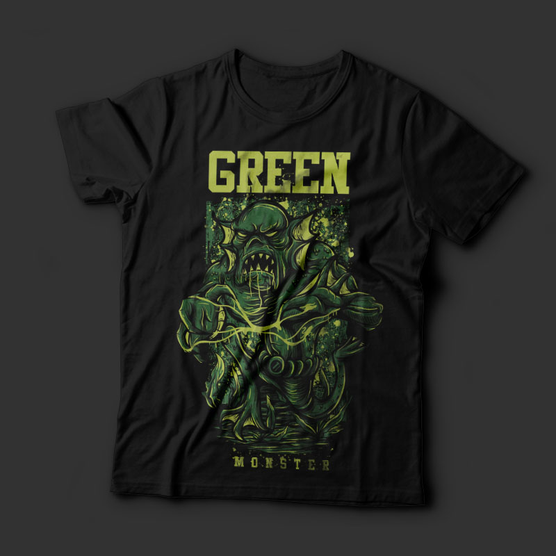 Green Monster Graphic design | Tshirt-Factory