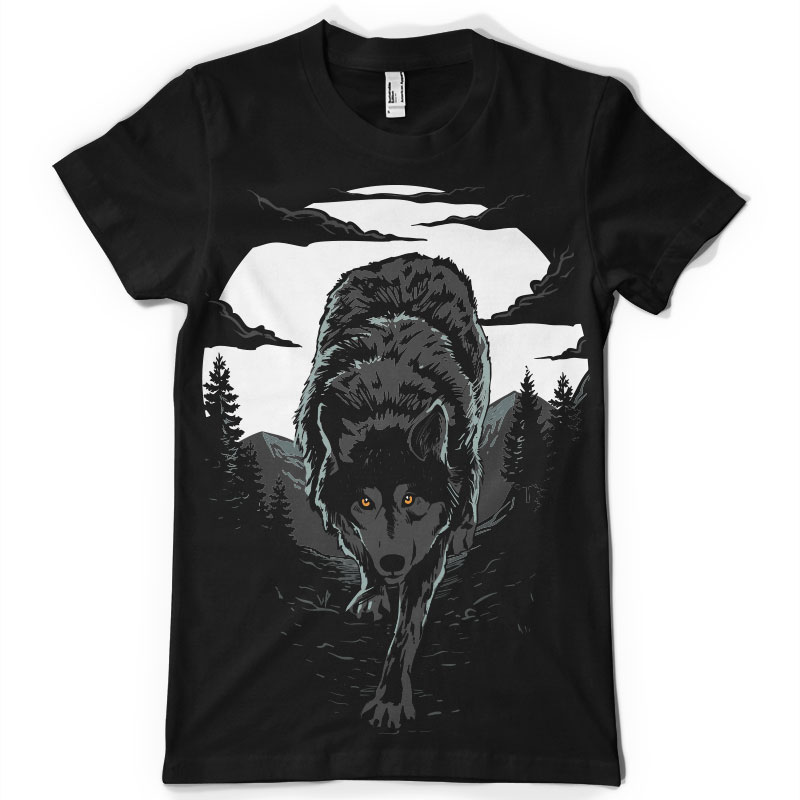 Wolf T-shirt template | Tshirt-Factory
