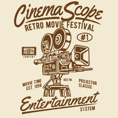 Cinema Scope T-shirt design | Tshirt-Factory