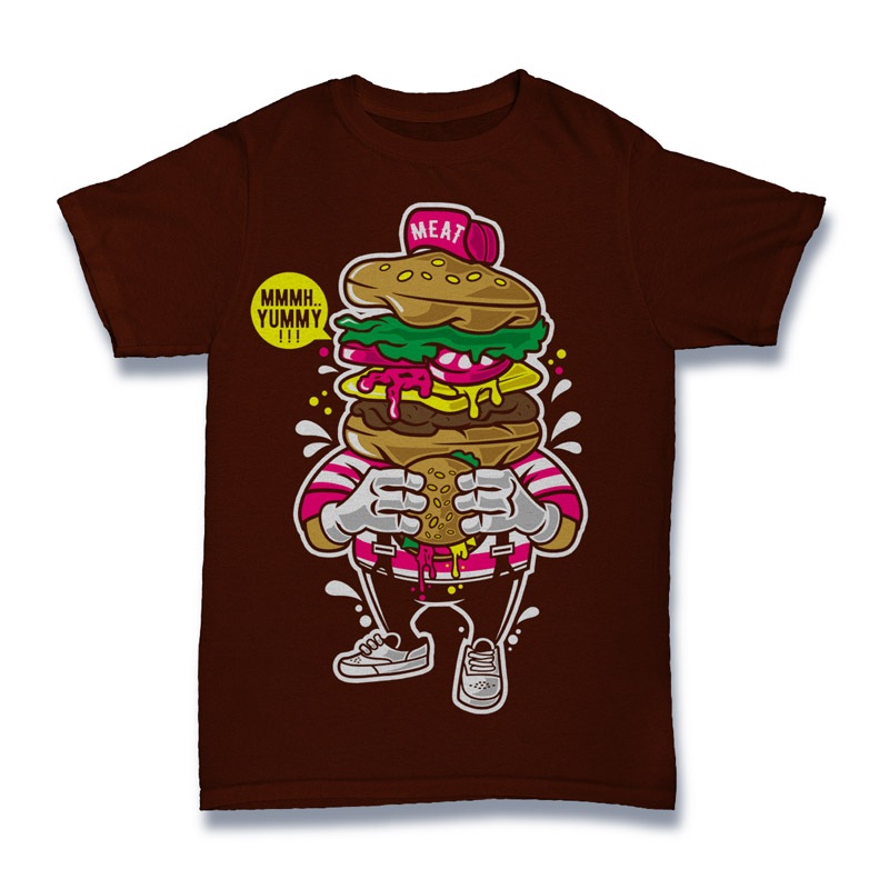 I Love Burger T Shirt Design Tshirt Factory 