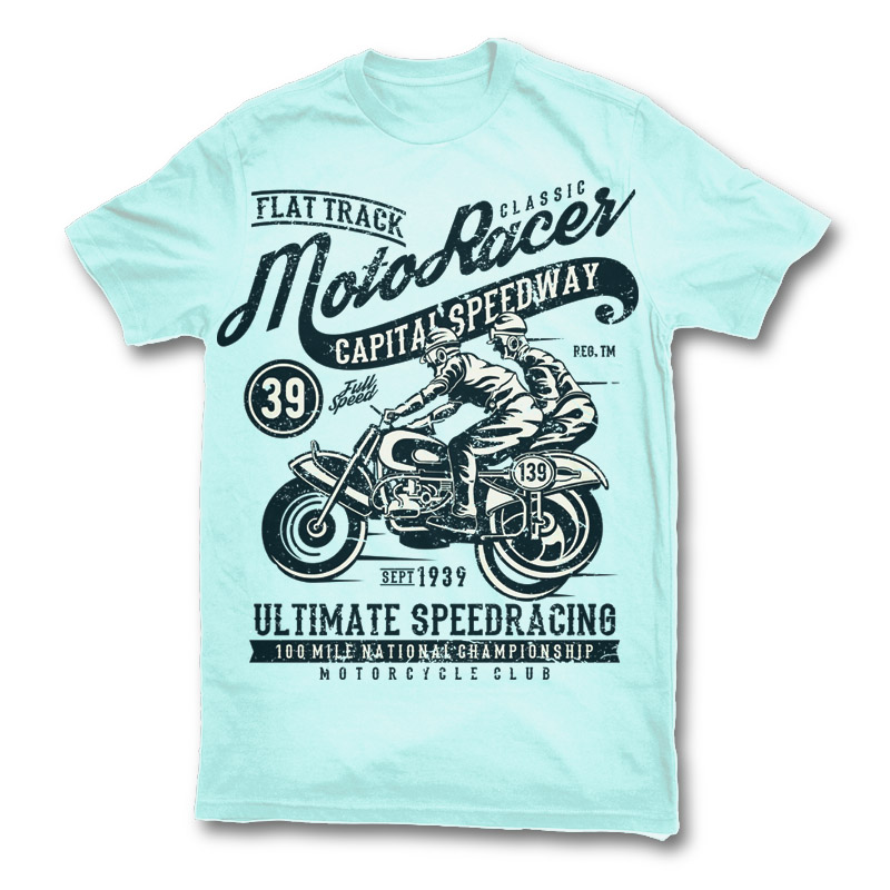 Moto Racer Classic T-shirt design | Tshirt-Factory