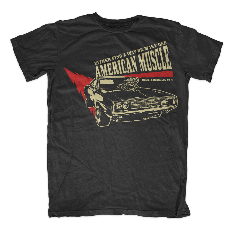 American Muscle 2 T-shirt template | Tshirt-Factory