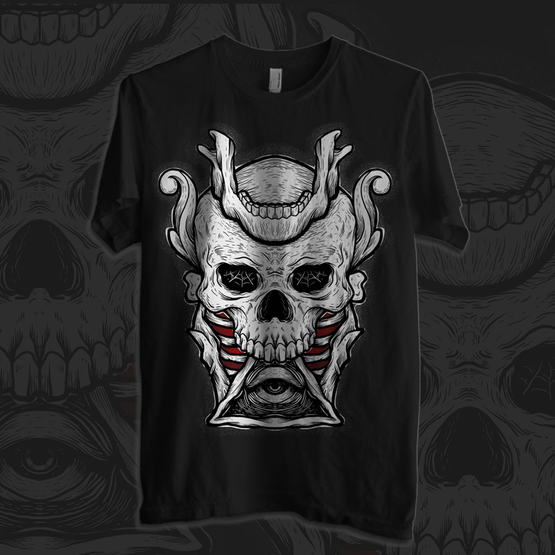 Jaw crown skull Tee shirt design | Tshirt-Factory