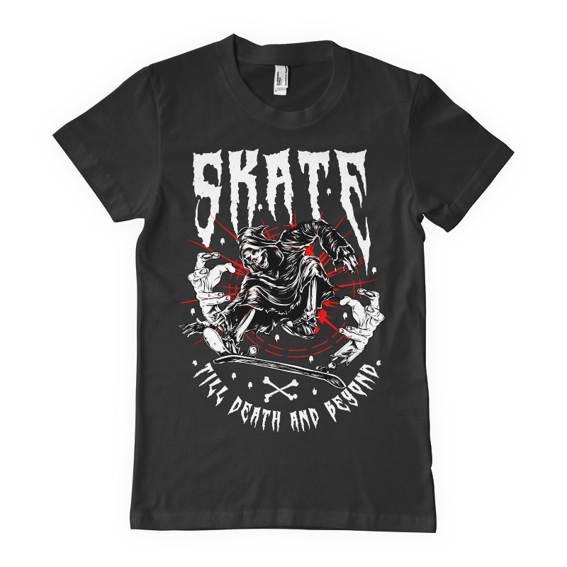 Skate till death Tee shirt design | Tshirt-Factory