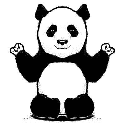 Panda Yoga Graphic design