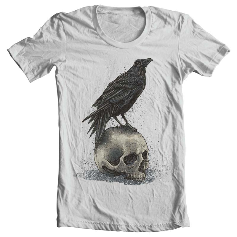 Crow Skull T shirt design | Tshirt-Factory