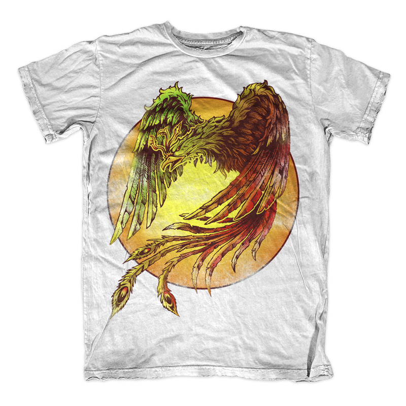 Phoenix Rising Sun T-shirt clip art | Tshirt-Factory