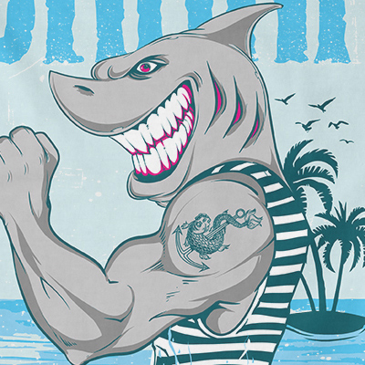 Shark Danger Tee shirt design | Tshirt-Factory