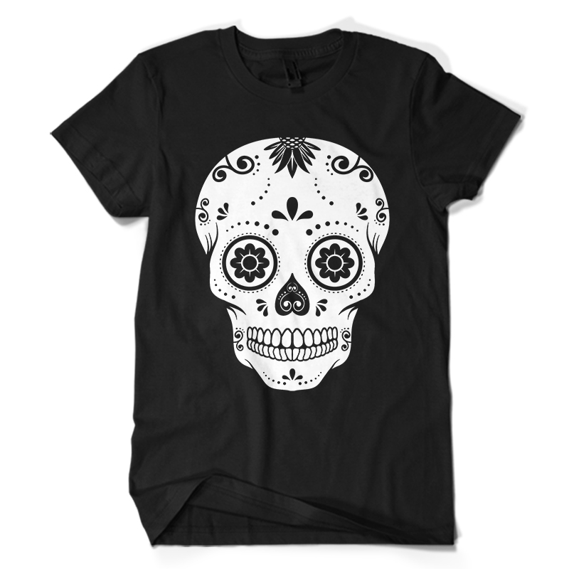 Sugar Skull Ornament T-shirt design | Tshirt-Factory