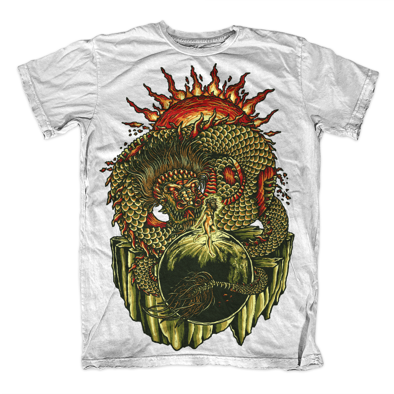 Woman And Dragon T Shirt Design Tshirt Factory