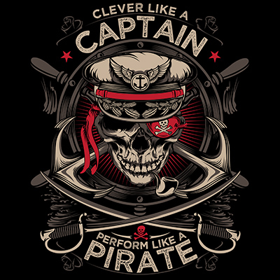 Captain Pirate Tee shirt design