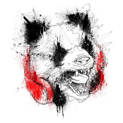 Panda Roar Scratch T-shirt design | Tshirt-Factory
