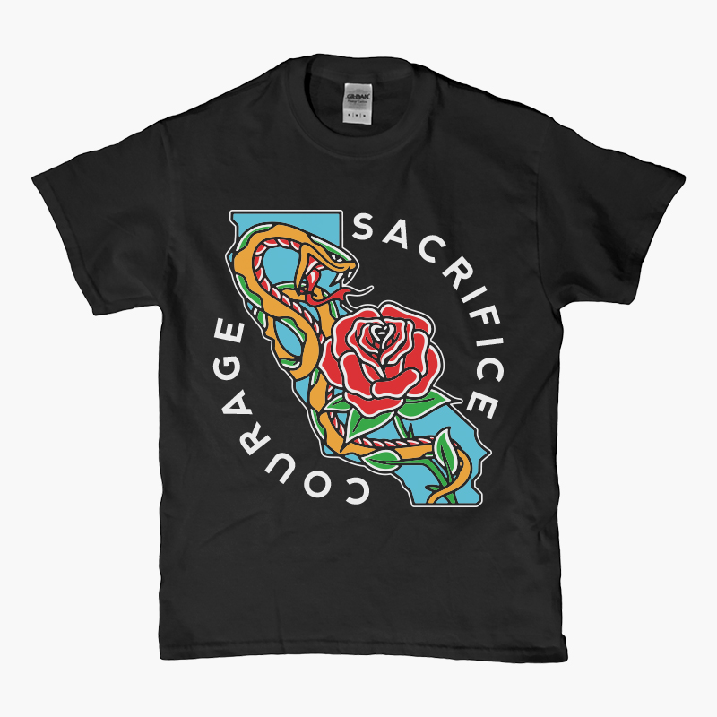 Brave California T-shirt design | Tshirt-Factory