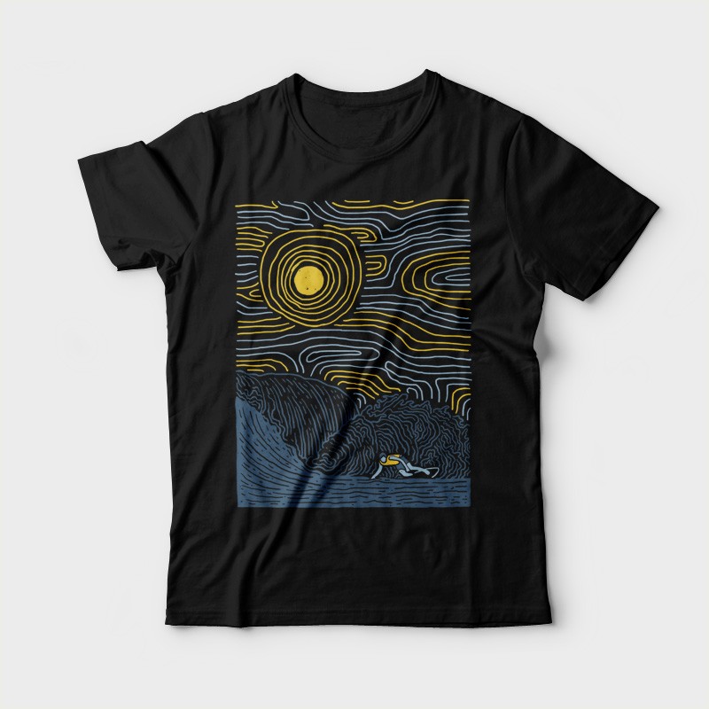 Surf Line Graphic design | Tshirt-Factory