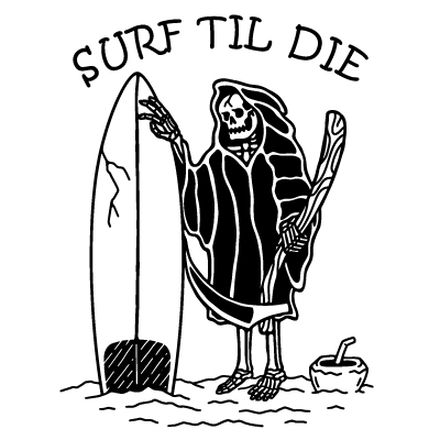 Surf Reaper T-shirt clip art | Tshirt-Factory