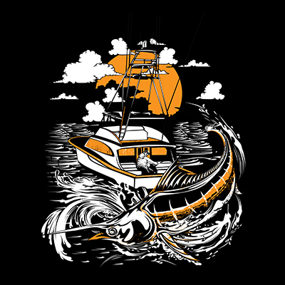 Salt Fishing Tee shirt design