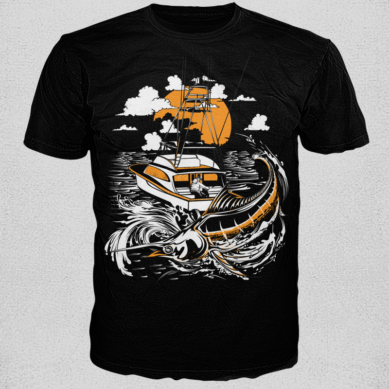 Salt Fishing Tee shirt design