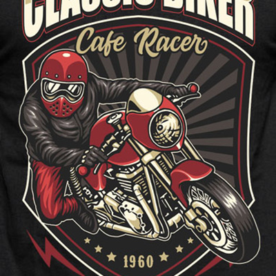 Iron Heart T-Shirt Motorcycles Vintage Motor Bike Club Race Cafe Racer P442