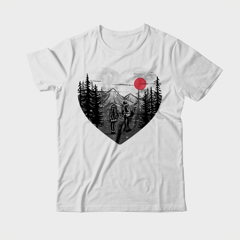Hike and Love T-shirt template | Tshirt-Factory
