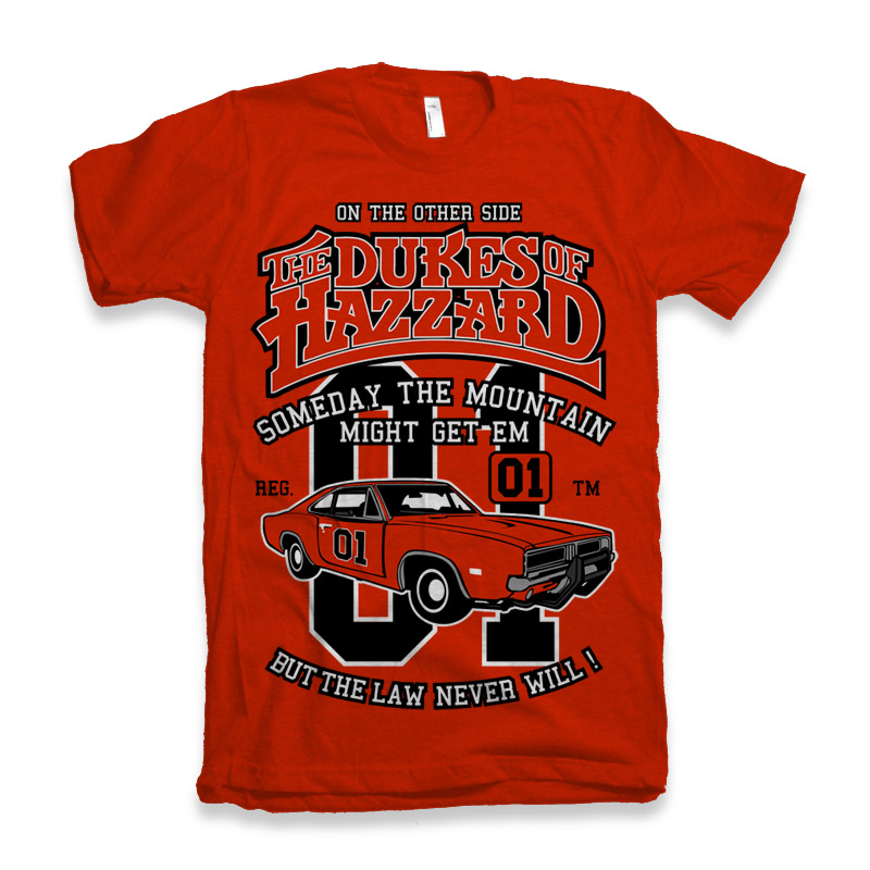 The Dukes Of Hazzard Tee Shirt Design Tshirt Factory 4004