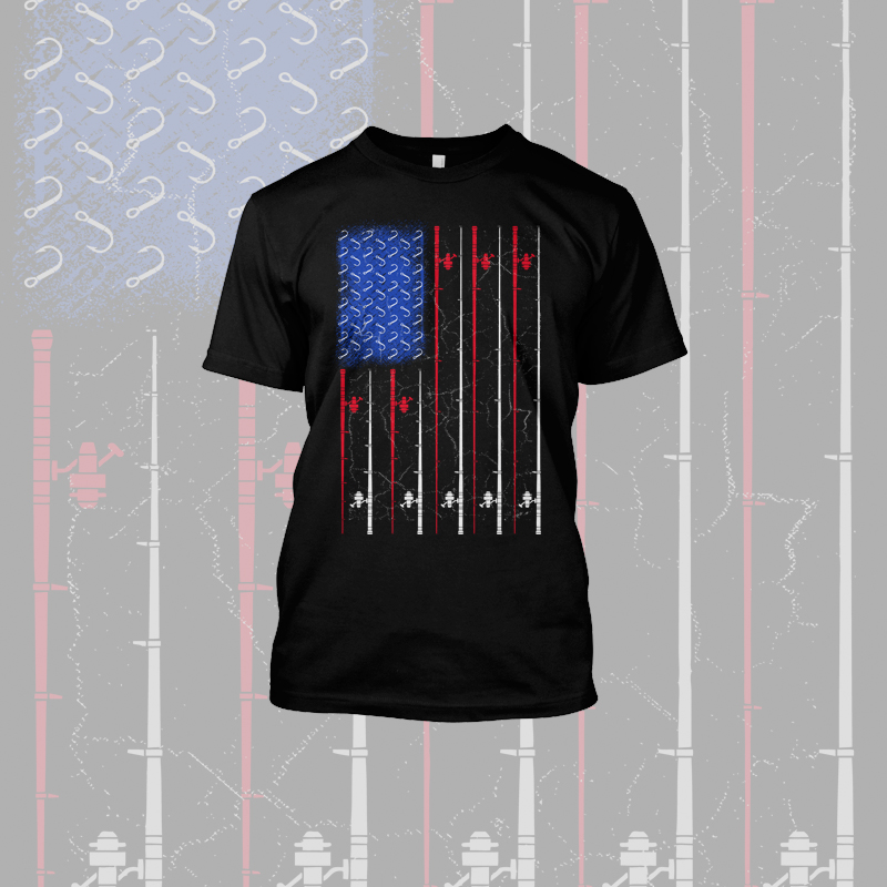 Fishing Flag T-shirt template | Tshirt-Factory