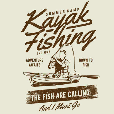 Kayak Fishing T-shirt design