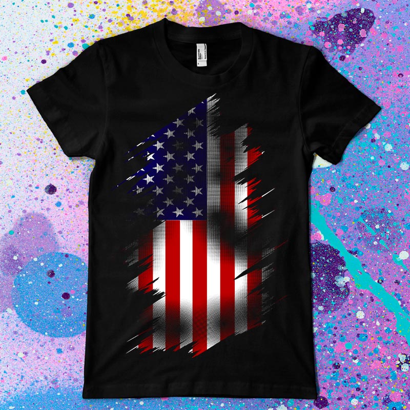 USA Flag T shirt design | Tshirt-Factory
