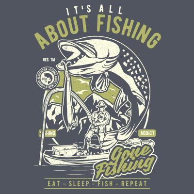 All About Fishing T-shirt design