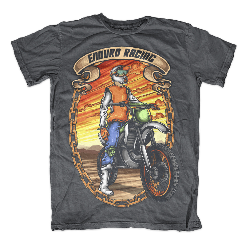 Enduro Racing Tshirt template TshirtFactory