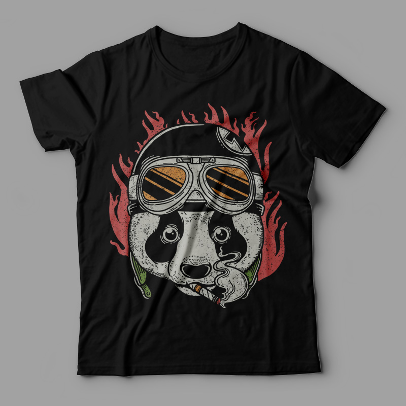 Panda Rider Tee shirt design | Tshirt-Factory