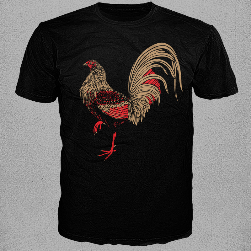 Red Rooster Tee shirt design | Tshirt-Factory
