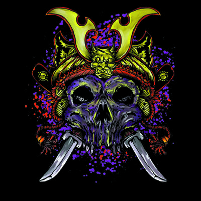 skull Shogun T-shirt clip art | Tshirt-Factory