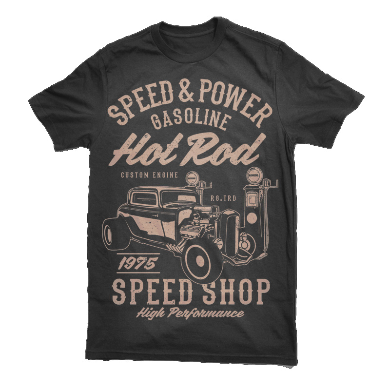 Speed Power Hotrod T-shirt design | Tshirt-Factory