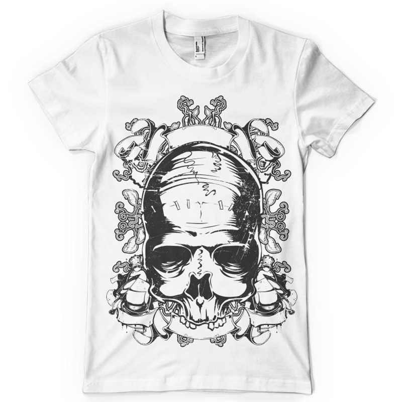 Sad skull T-shirt template | Tshirt-Factory