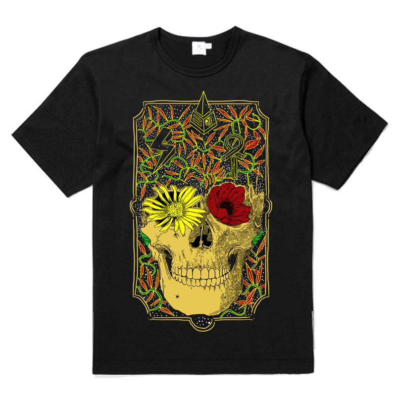 skull and flower | Tshirt-Factory