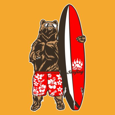 BEAR SURFER Custom t-shirts | Tshirt-Factory