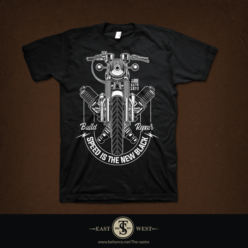 Biker Design 1 T-shirt template | Tshirt-Factory