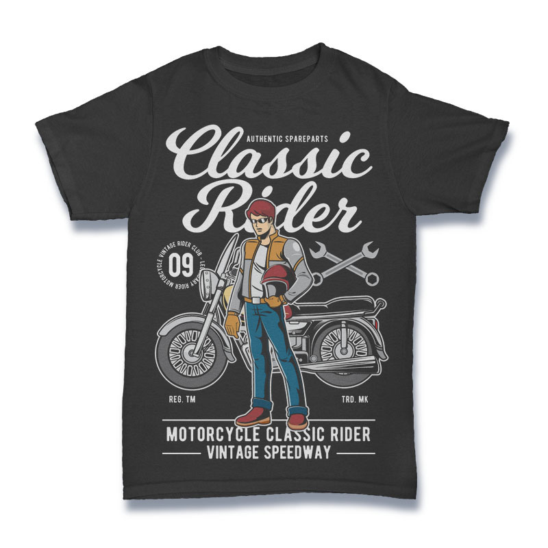 Classic Rider Graphic design | Tshirt-Factory